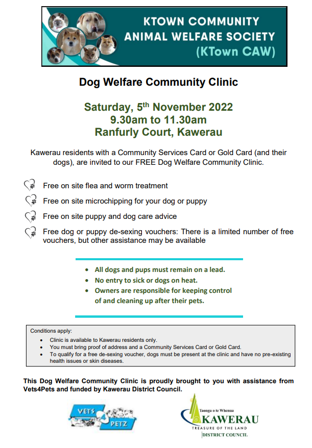 "What's On" for Dogs Kawerau District Council