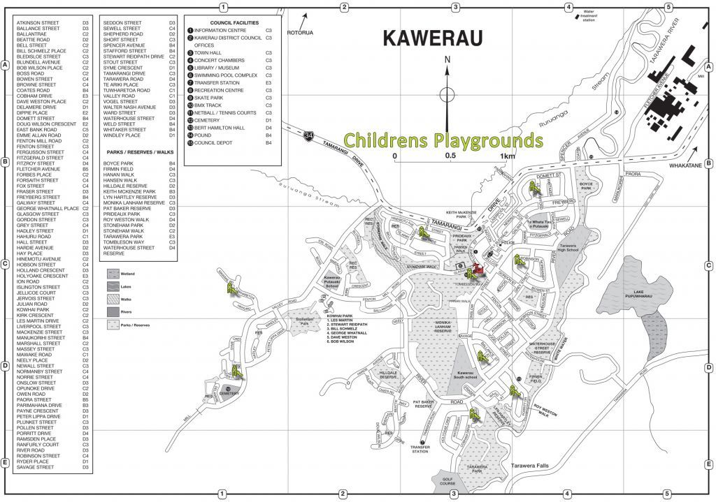 Playgrounds and Skateparks in the Kawerau District