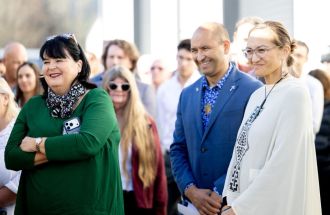 East Coast MP Dana Kirkpatrick Conservation Minister, Honourable Tama Potaka and Kawerau Mayor Faylene Tunui