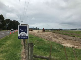 The site of the roundabout development being carried out by Pūtauaki Trust. 
