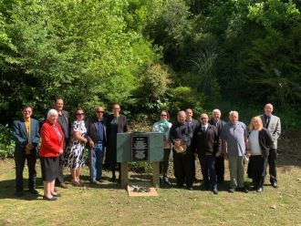 Unveiling of Te Marukaa Plaque with Council staff and councillors